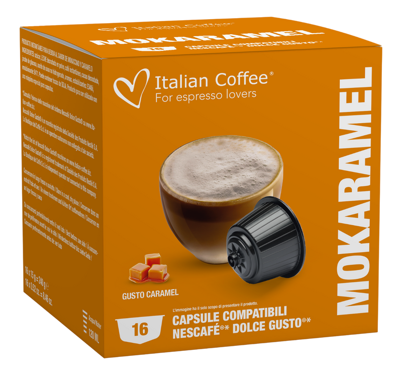 Italian Coffee - Mokaccino Caramel pour Dolce Gusto ® - 16 Capsules