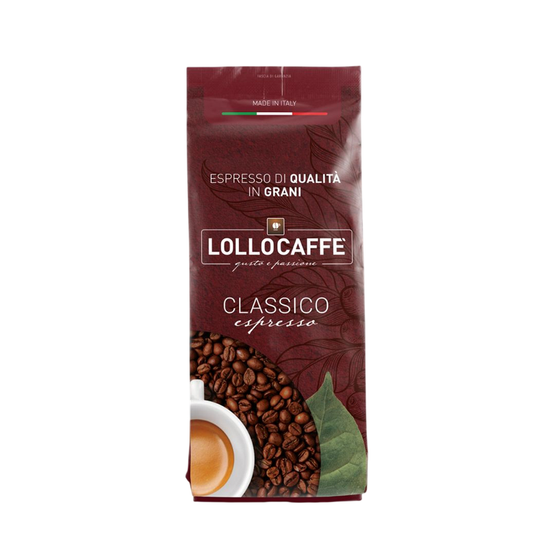 Café italien en grains, torréfaction de Naples - Lollo Caffè Classico - 1kg