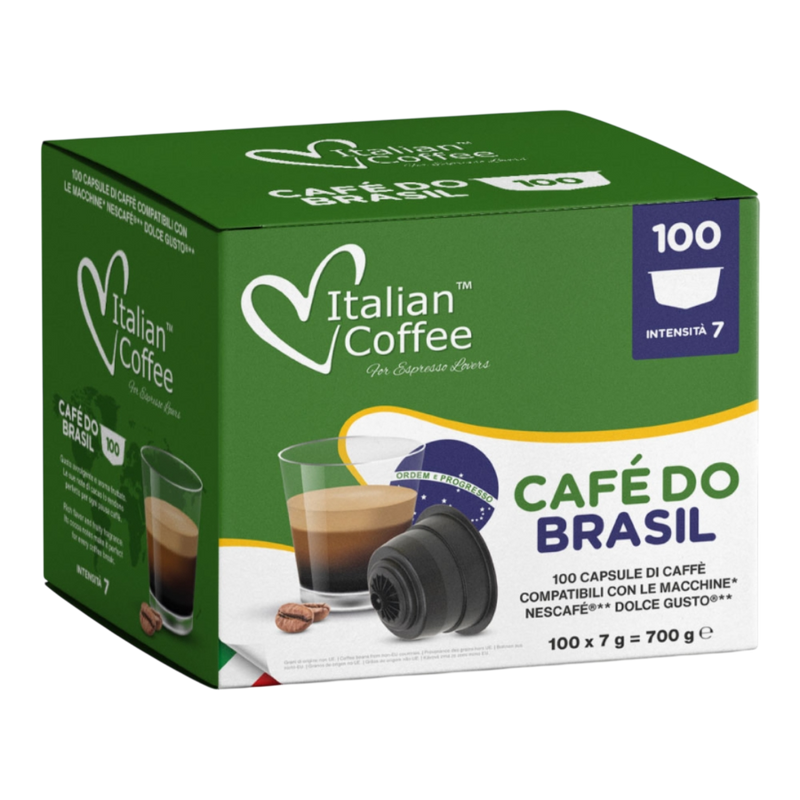 100 Capsules Dolce Gusto ® Café do Brasil – 100% Arabica Brésil – Italian Coffee