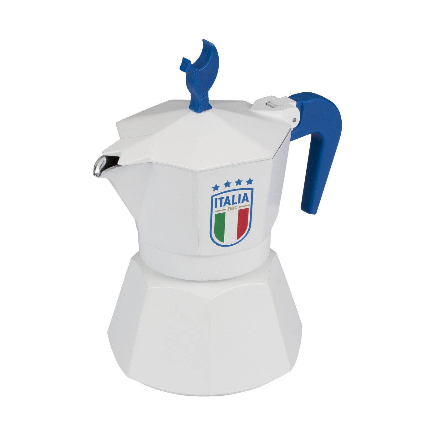Moka pot Mokavit FIGC Wit – Italiaanse percolator 3 kopjes – Alternatief voor Bialetti – Voetbal editie