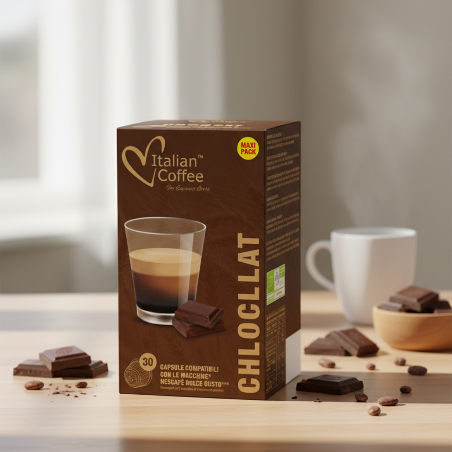 XL Pack - Chocolate capsules compatible with Dolce Gusto – Italian Coffee – 30 capsules