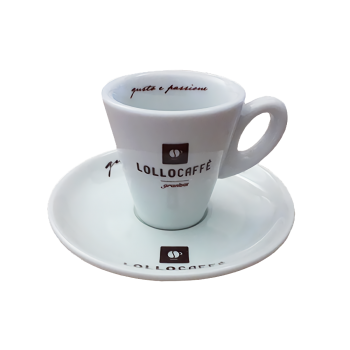 Coffee cups Lollo Caffè - Set of 6 Cups + Saucers \\"Gusto e Passione\\" for Espresso LOLLOCPV6ESP