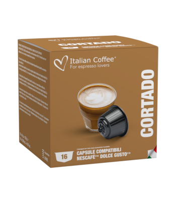 Accueil Italian Coffee - Macchiato/Cortado pour Dolce Gusto® - 16 Capsules ITCOFCOR