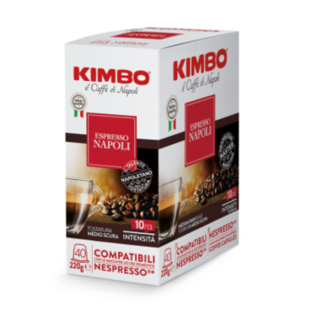 KIMBO Napoli Kimbo Espresso Napoli for Nespresso - Compatible coffee cups - 40 pieces - Italian Coffee KIMBOESPNAPNES40