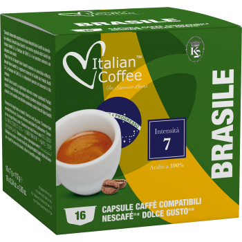 Pour machines Dolce Gusto Italian Coffee - Café du Brésil pour Dolce Gusto® - 16 Capsules ITCOFBRZLDG