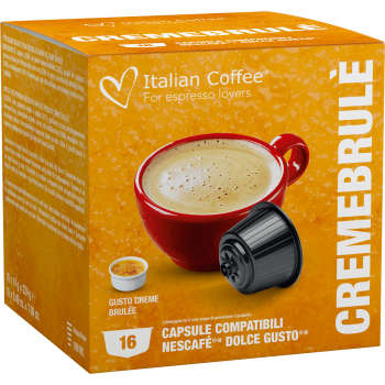 Pour machines Dolce Gusto Italian Coffee - Crème brulée pour Dolce Gusto® - 16 Capsules ITCOCREMBRDG