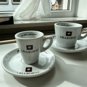 Tasses Lollo Caffè - Set de 6 Tasses + Sous-tasses \\"Gusto e Passione\\" pour Espresso LOLLOCPV6ESP