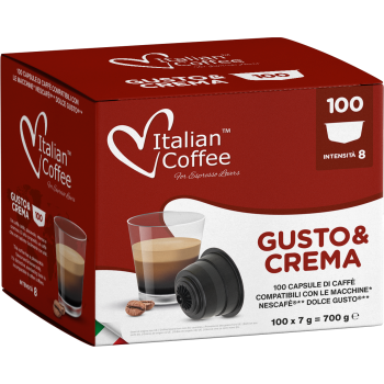 For Dolce Gusto machines Italian Coffee - Gusto & Crema - 100 Capsules Dolce Gusto GUSTOCREMA100