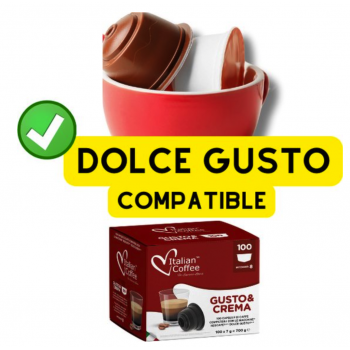 Pour Dolce Gusto Italian Coffee - Gusto & Crema - 100 Capsules Dolce Gusto GUSTOCREMA100