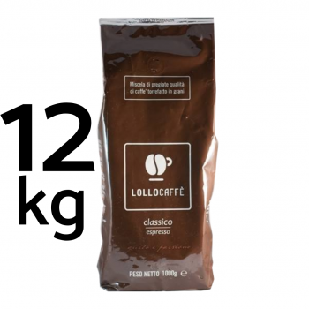 Accueil 12x Café en grains, torréfaction de Naples - Lollo Caffè – Classico - 1kg LOLLCLASSG12