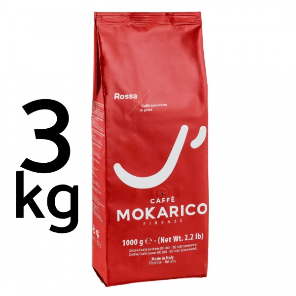 Accueil 3x Café italien en grains - Qualité Premium - Mokarico La Rossa - 1kg MOKAROSG3