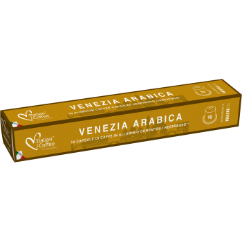 Accueil 200 Capsules Aluminium pour Nespresso® - Italian Coffee Arabica Venezia ITCOFVENZNES200