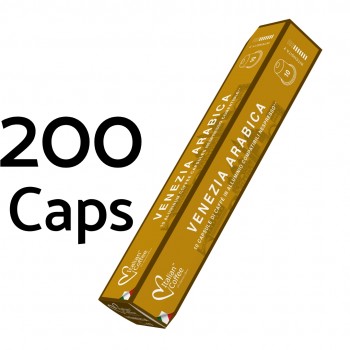 Accueil 200 Capsules Aluminium pour Nespresso® - Italian Coffee Arabica Venezia ITCOFVENZNES200