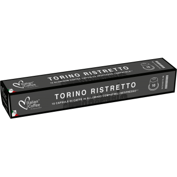 Home 100 Aluminium Capsules - Italian Coffee Ristretto Torino - Nespresso® Compatible ITCOFTORINONES