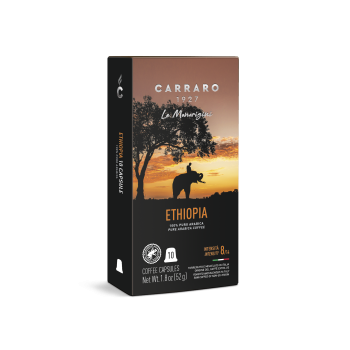 Accueil 100x Capsules compatibles Nespresso® Mono Origine Éthiopie - Caffè Carraro 1927 CARETHNES100