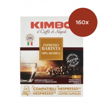 Accueil 4x Kimbo Espresso Barista 100% Arabica pour Nespresso - Capsules café compatibles - 40 pièces - Café Italien KIMBOESP...