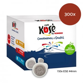 Home Caffè Kosè by KIMBO - Intenso - 300x Paper Pods (ESE 44mm) KOSEINTESE300