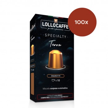 Home 100 Lollo Caffè Speciality Terra - Aluminium capsules Nespresso® compatible LCTERRANES10X