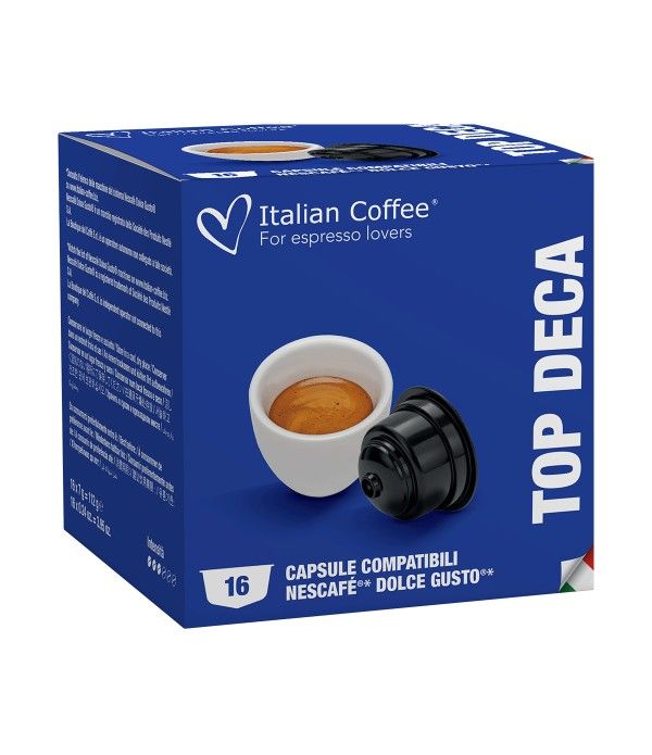 Pour machines Dolce Gusto Italian Coffee - Top Deca pour Dolce Gusto® - Décaféiné - 16 Capsules ITCOFFDEKDG
