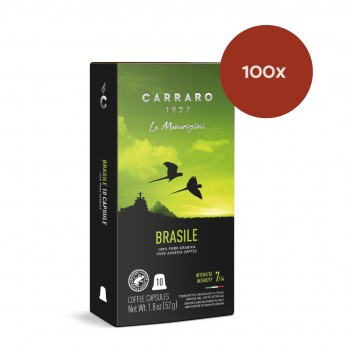 Home 100 Nespresso® Compatible Capsules - Brazil Single Origin - Caffè Carraro 1927 CARBRANES100