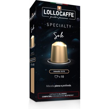 Accueil 100 Lollo Caffè Speciality Sole - Capsules Nespresso® compatibles en Aluminium LCSOLENES100
