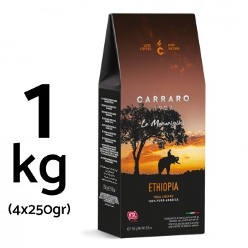 Home Ground coffee - Ethiopia 4x 250gr - Carraro 1927 CARETH1KGM