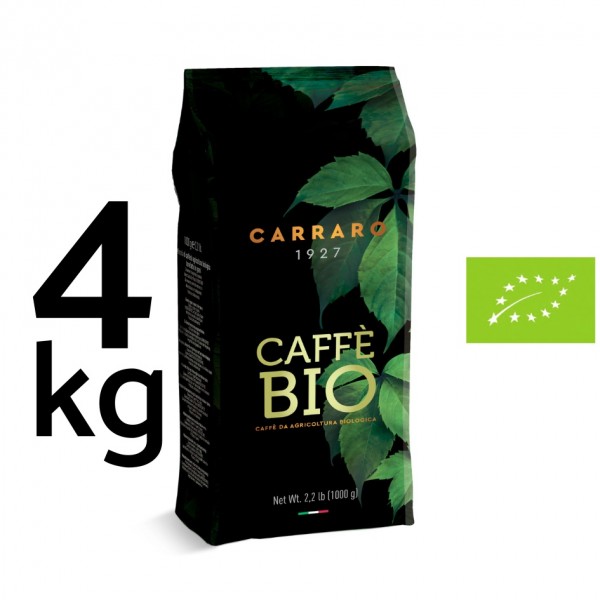 Accueil 4kg Café en grains - Bio 1kg - Caffè Carraro 1927 CARBIO4KG