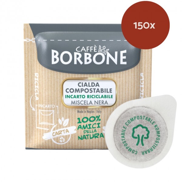 Home Borbone Nera Cialde - ESE Coffee pods - 150 Pieces BORBNERAESE150