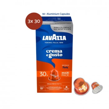 Accueil Nespresso® Compatible – Lavazza Crema e Gusto Forte - 3x 30 capsules LAVCEGFNES90