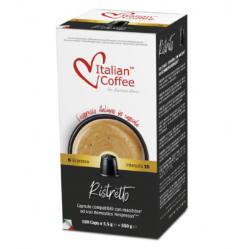Nespresso® Compatible PROMO PACK 100 capsules Italian Coffee Espresso Ristretto for Nespresso® compatible PROMO100RISTNES