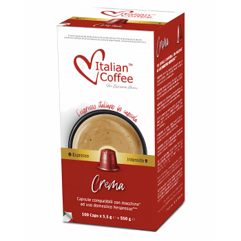 Nespresso® Compatible PROMO PACK 100 capsules Italian Coffee Espresso Crema for Nespresso® compatible PROMO100CREMNES