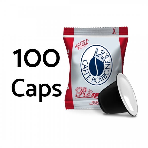 Caffè Borbone Respresso Miscela Blu Espresso Capsules, 100 Capsules 