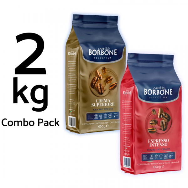 Combo Pack Caffè Borbone – Intenso Espresso + Crema Superiore 2x 1kg