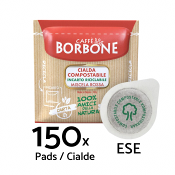Dosettes papier ESE Caffè Borbone Rossa Cialde - Dosettes papier ESE - 150 pièces BORBESEROSSA150