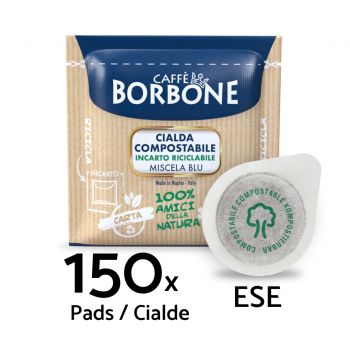 Dosettes papier ESE Borbone Cialde Blu - Dosettes ESE 44mm - 150 pièces BORBLUESE150