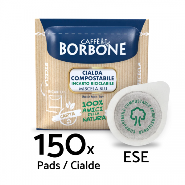 ESE Paper Pods Borbone Blu Cialde - ESE Coffee pods - 150 Pieces BORBLUESE150