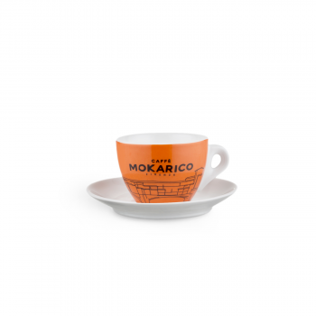 Coffee cups Mokarico - Set of 6 Cups + Saucers \\"Ponte Vecchio\\" for Cappuccino MOKRCPV6ESP