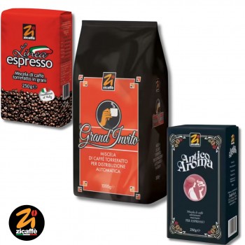 Coffee beans Zicaffè Espresso Tasting Pack - Grand Invito, Linea Espresso, Antico Aroma ZICACMB1