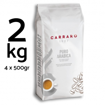 Accueil 2kg Caffè Carraro - 100% Arabica - Café en grains 500gr CARRAROARABICA2KG