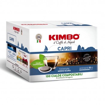 Dosettes papier ESE KIMBO - Capri Espresso Cialde - 100 Dosettes café ESE 44mm KMBCAPRI100ESE