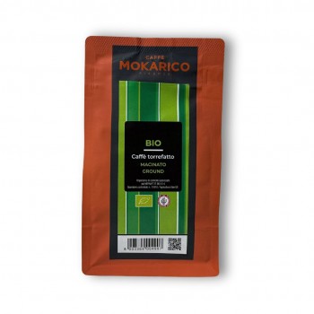 Home 1kg Ground Coffee – Mokarico Bio - Organic Italian roasted coffee MKRBIO5X200GRM