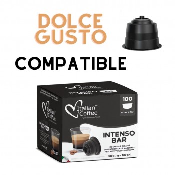 For Dolce Gusto Intenso Bar Capsules - Italian Coffee - Compatible with Nescafé ® Dolce Gusto INTENSOBARDG100