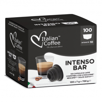 For Dolce Gusto machines Italian Coffee - Intenso Bar Espresso - 100 Capsules Dolce Gusto INTENSOBAR100DG