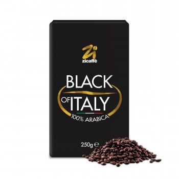 Coffee beans Zicaffè Black of Italy Coffee Beans - 250g - Italian Arabica Coffee ZICBLKOFIT250GR