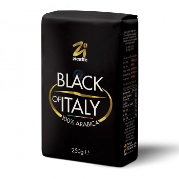 Café en grains Zicaffè Black of Italy - Café en grains 250g - Café Arabica italien ZICBLKOFIT250GR