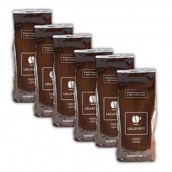 Lollo Caffè Volume Pack 6kg - Lollo Caffè Classico - Neapolitan Roasted Coffee Beans LOLLOCLSPACK6KG