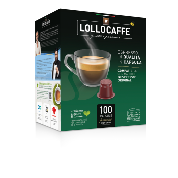 Nespresso® Compatible Lollo Caffè Classico 100 Capsules - Compatibles Nespresso ® PASNESCLAS100