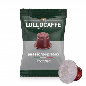 Nespresso® Compatible 100 Capsules Lollo Caffè Argento - Compatibles Nespresso ® PASNESARG100