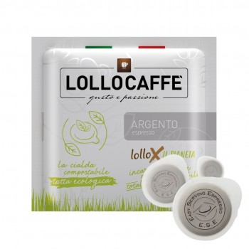 ESE Paper Pods 100 ESE Coffee pods - Lollo Caffè Argento - 44mm Paper pods LOLARGESE100