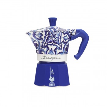 Bialetti Moka Pots Limited Edition Bialetti Moka Express Dolce & Gabbana – Mediterranean Blue 3 cups MOKAXPDG3T